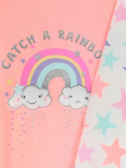 Pijama Manga Comprida Veludo Arco-íris