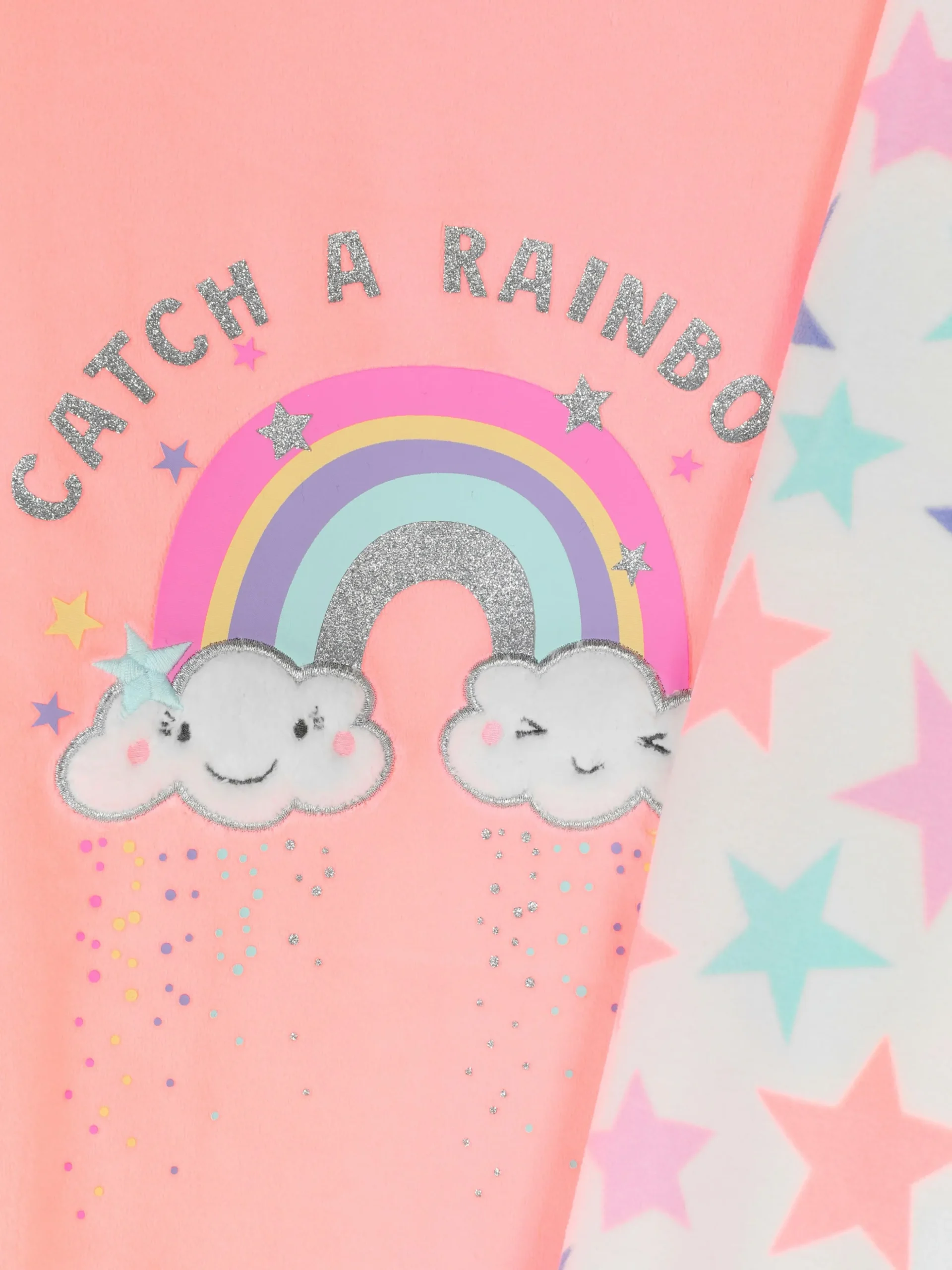 Pijama Manga Comprida Veludo Arco-íris