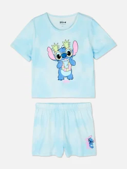 Pijama Manga Curta Efeito Tingido Disney Stitch