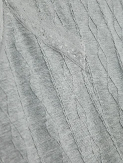 Pijama Top Alças Malha Entrançada