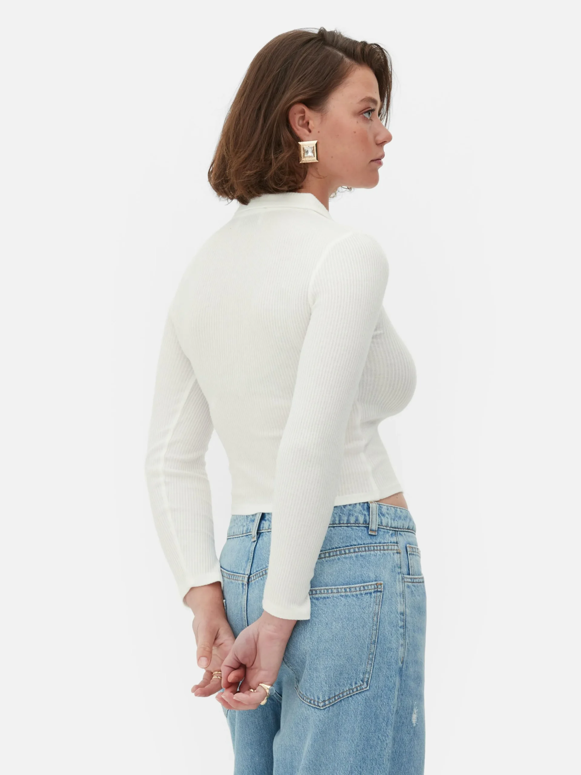 Polo Canelado Manga Comprida Rita Ora