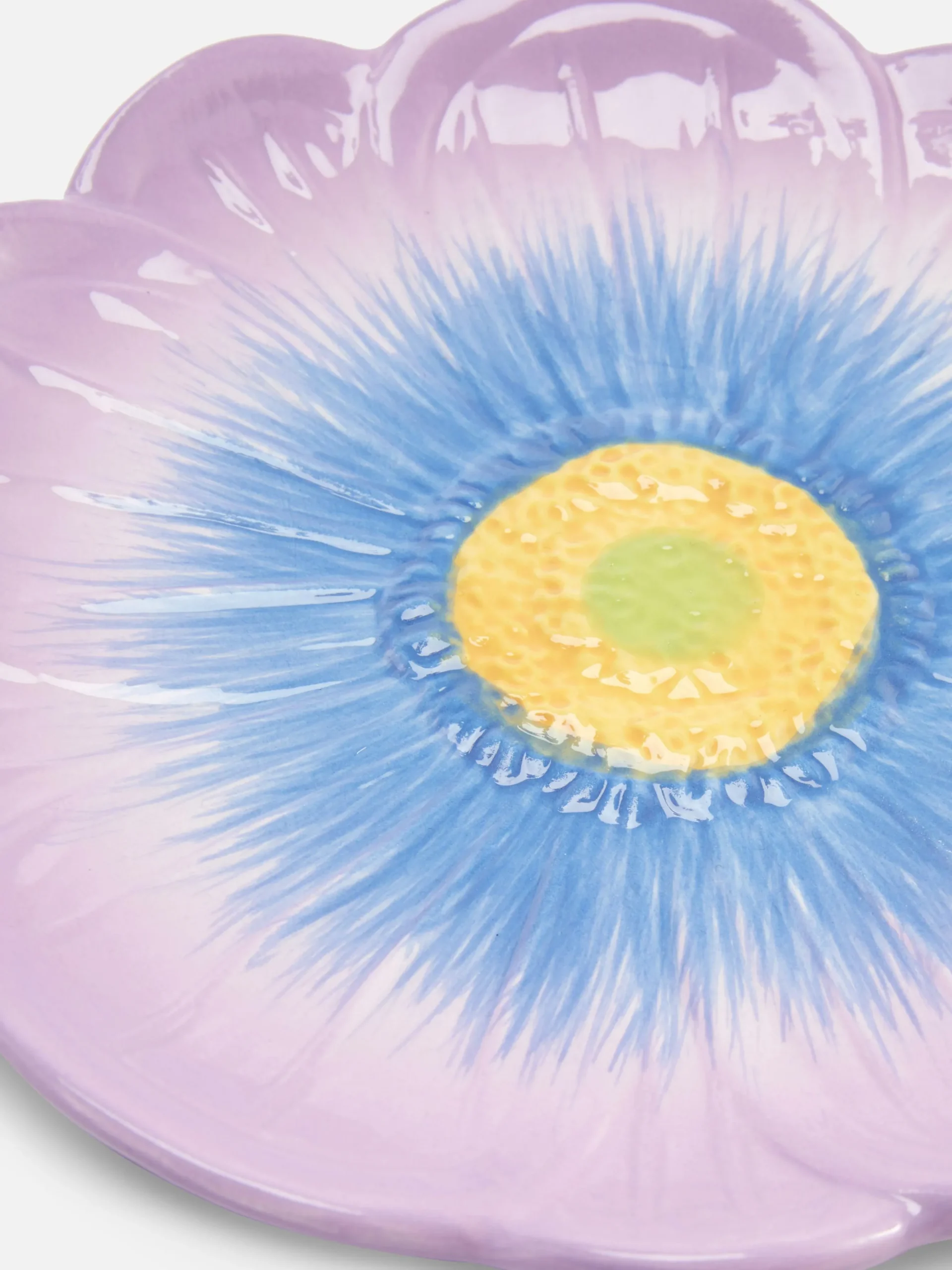 Prato Pão Texturado Padrão Floral