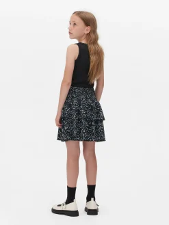 Saia Camadas Padrão Floral