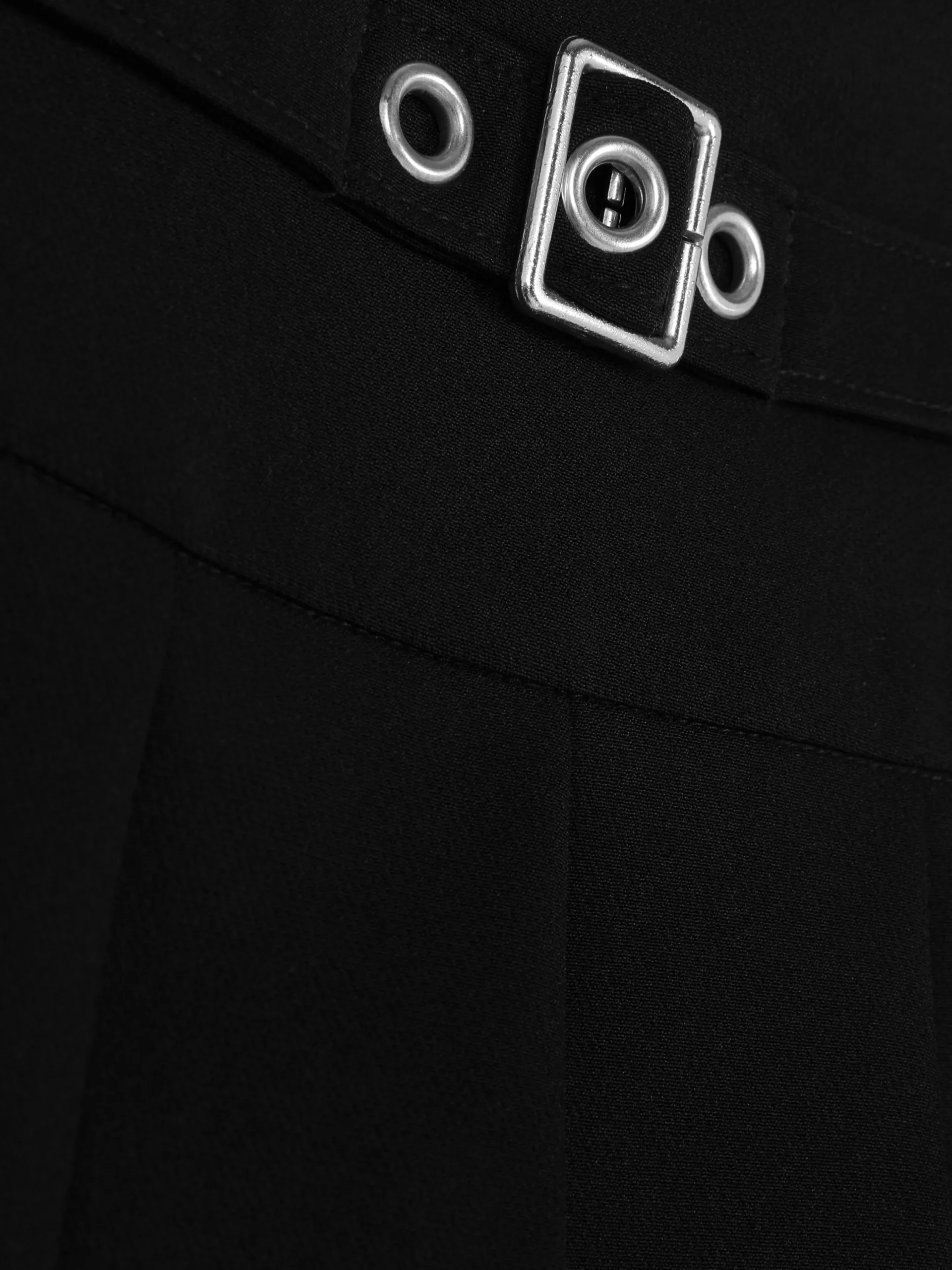 Saia Plissada Cinto Fivela