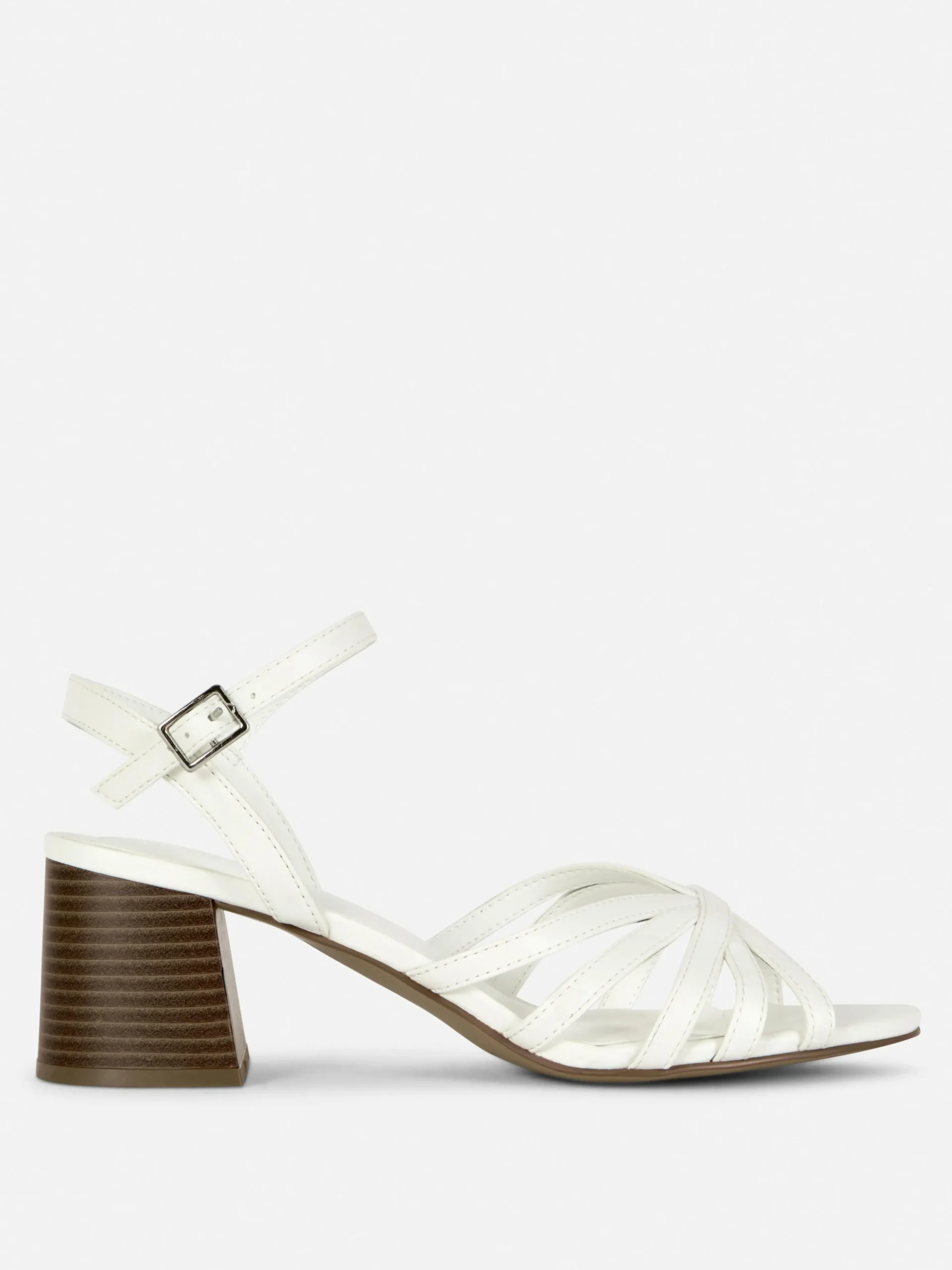 Sandálias Salto Tira Cruzada