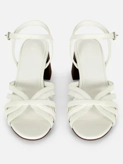 Sandálias Salto Tira Cruzada