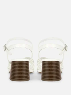 Sandálias Salto Tira Cruzada