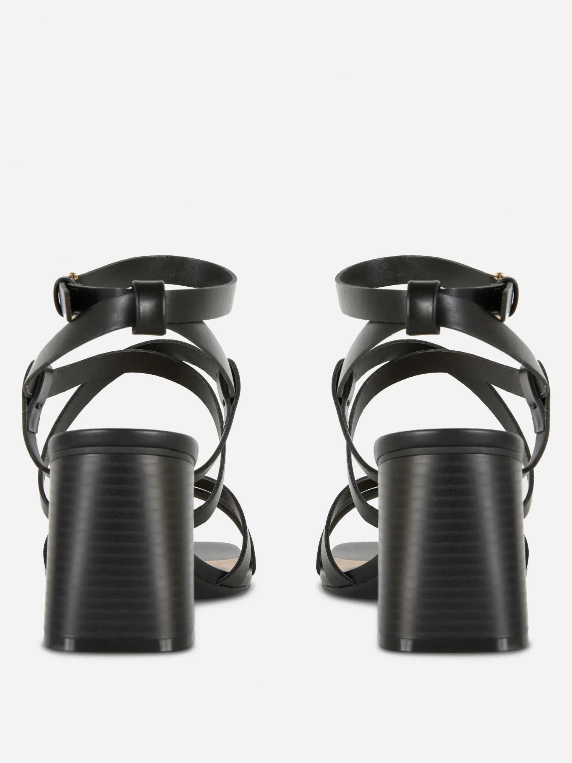 Sandálias Tacão Tiras Cruzadas