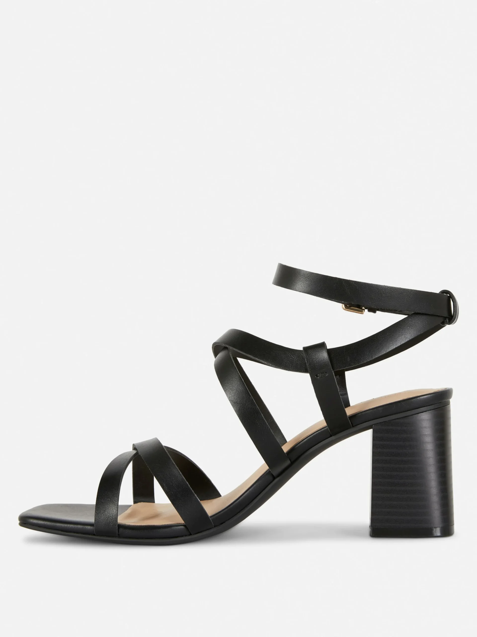 Sandálias Tacão Tiras Cruzadas