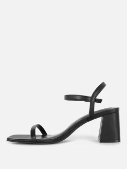 Sandálias Tiras Tacão