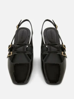 Sapatos Mary Jane Fecho Atrás Tiras Duplas