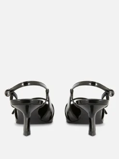 Sapatos Salto Médio Verniz Fivela