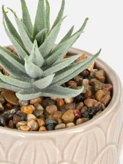 Suculenta Artificial Vaso Forma Alcachofra