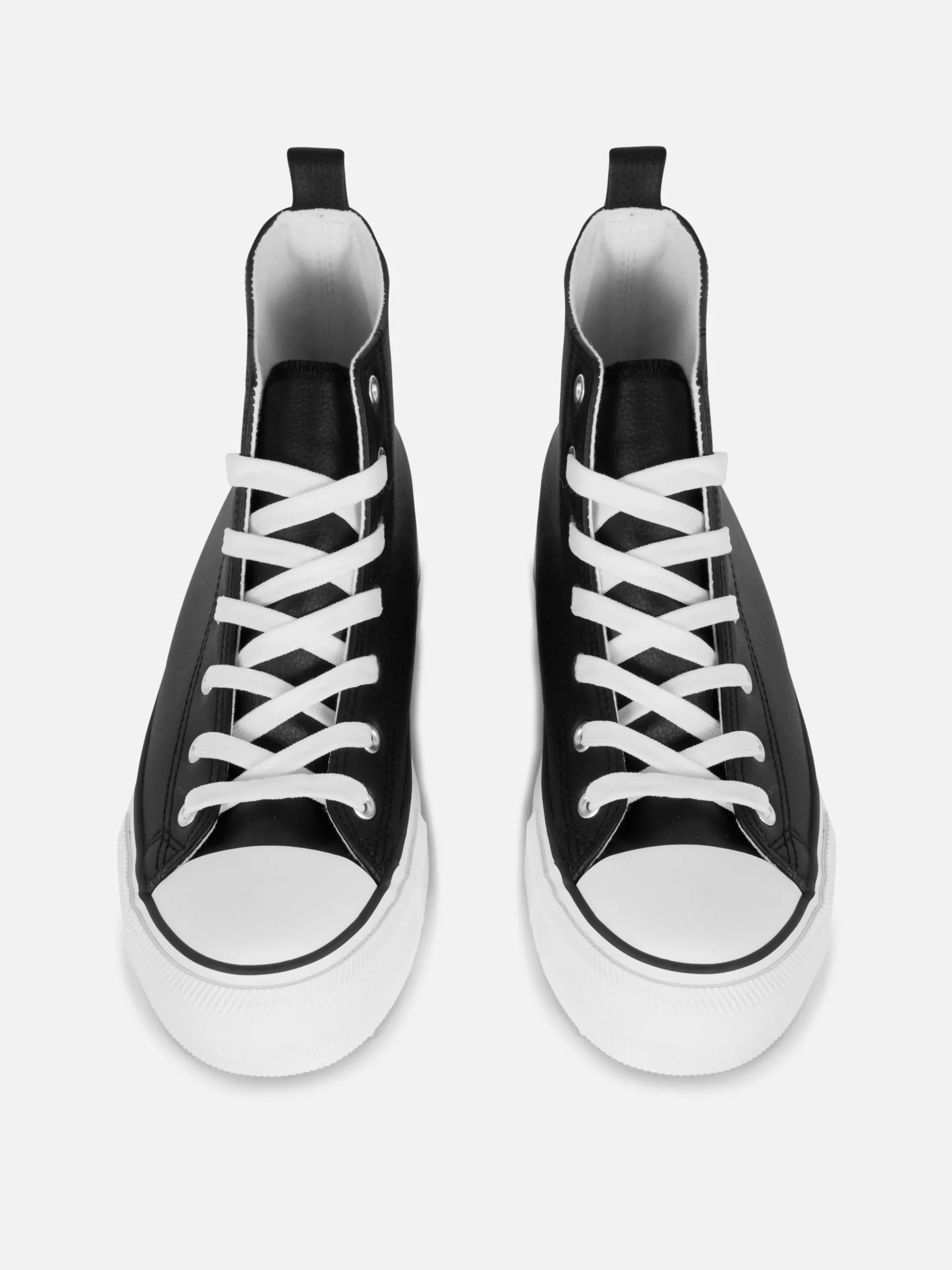 Ténis Cano Alto Plataforma Imitação Pele