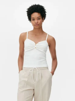 Top Alças Efeito Gola Padre