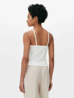 Top Alças Efeito Gola Padre