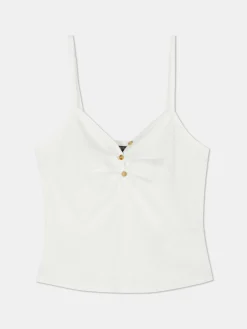 Top Alças Efeito Gola Padre