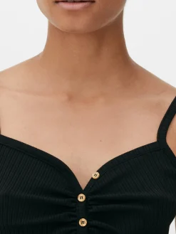 Top Alças Efeito Gola Padre