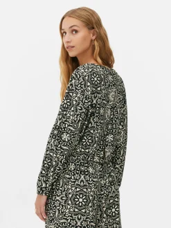 Top Coord. Manga Comprida Bainha Cordão