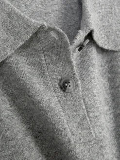 Top Malha Manga Comprida Colarinho