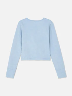 Top Manga Comprida Lavagem ácida