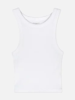 Top S/ Mangas Costas Abertas Canelado