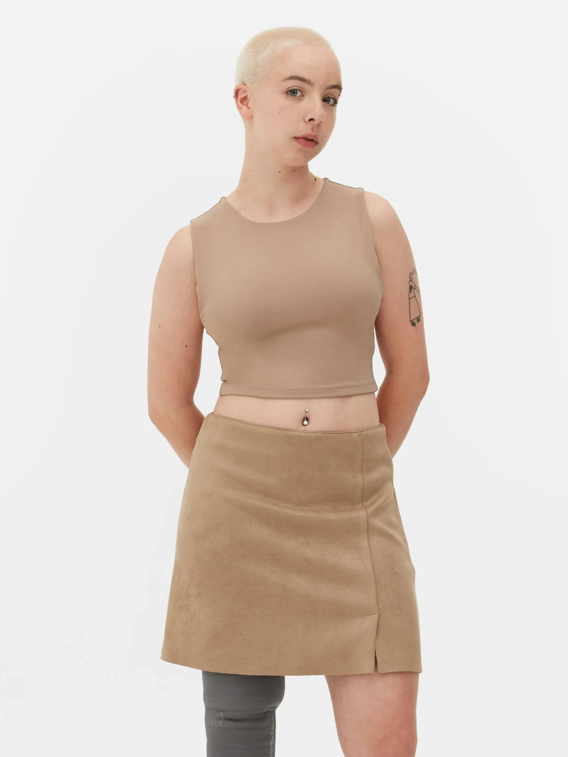 Top S/ Mangas Desportivo Curto Elástico