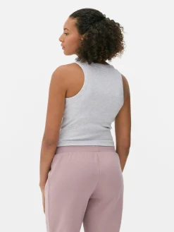 Top S/ Mangas Gola Redonda Sutiã Incorporado