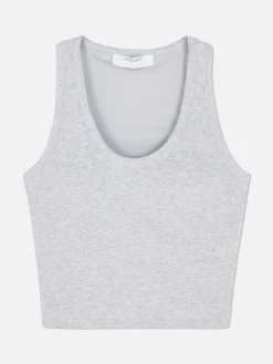 Top S/ Mangas Gola Redonda Sutiã Incorporado