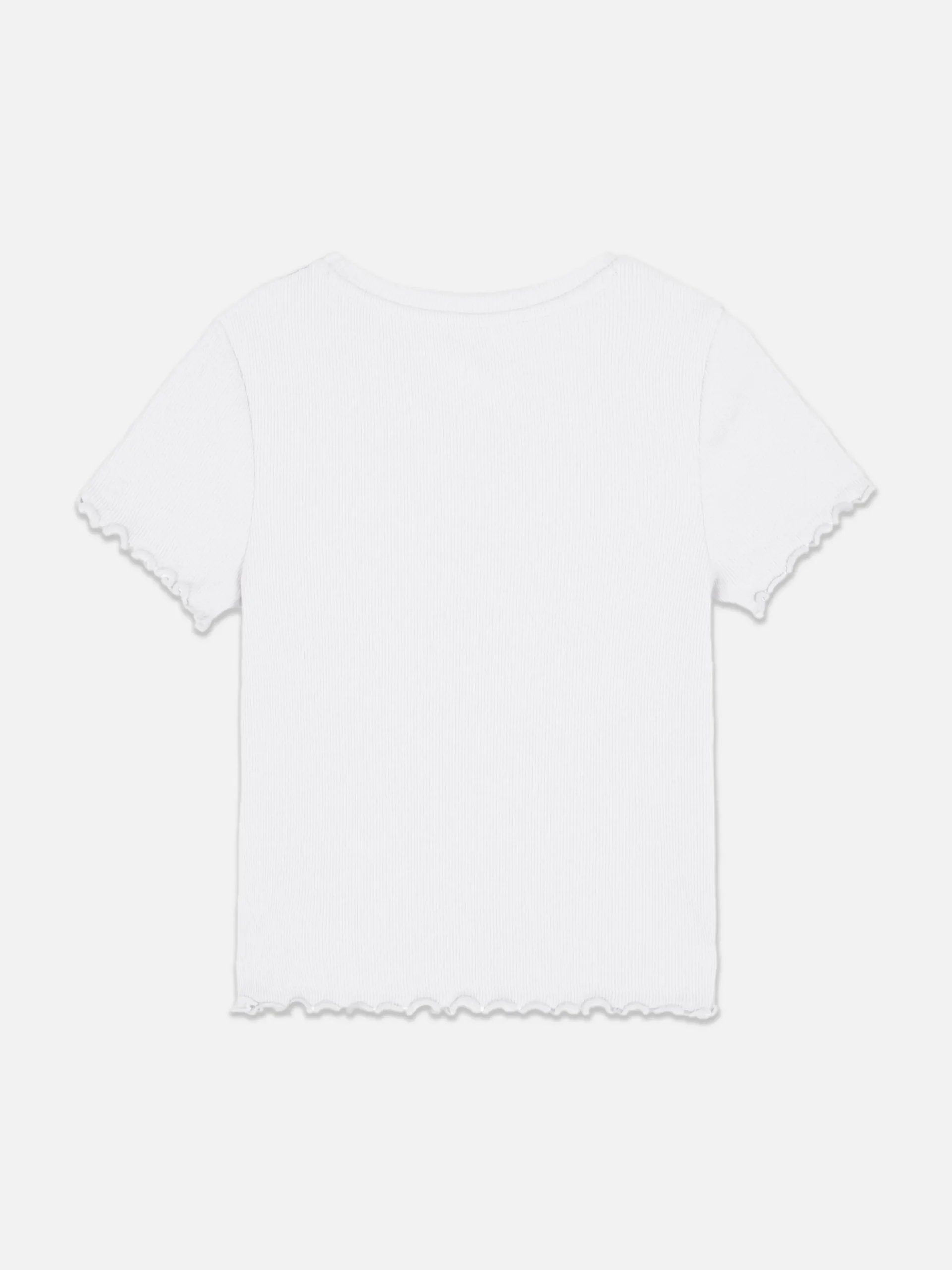 T-shirt Canelada Com Rebordo Franzido Coordenada