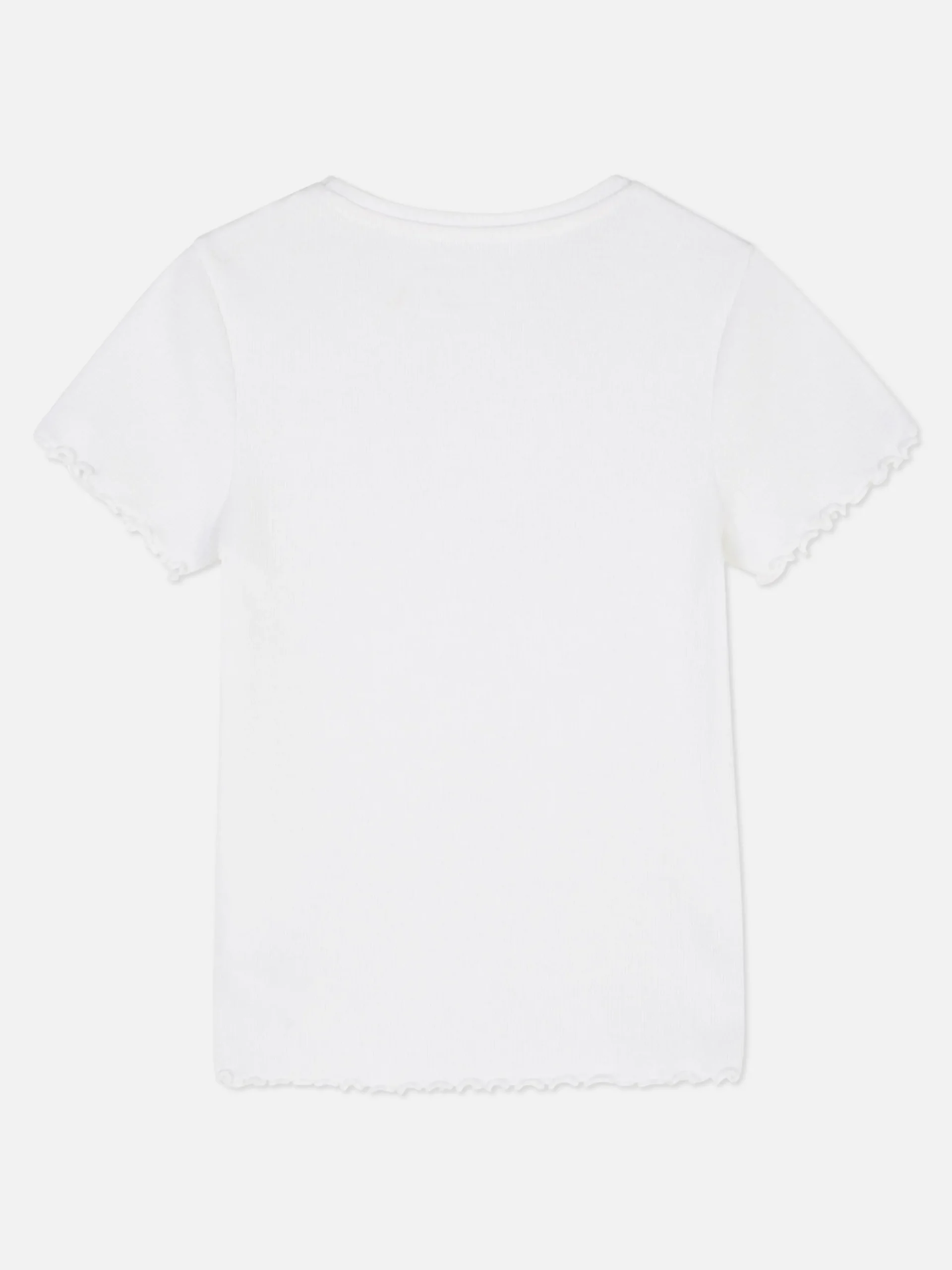 T-shirt Canelada Rebordo Franzido