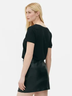 T-shirt Corte Regular Decote V