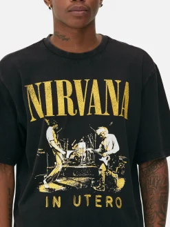 T-shirt Efeito Lavagem Nirvana