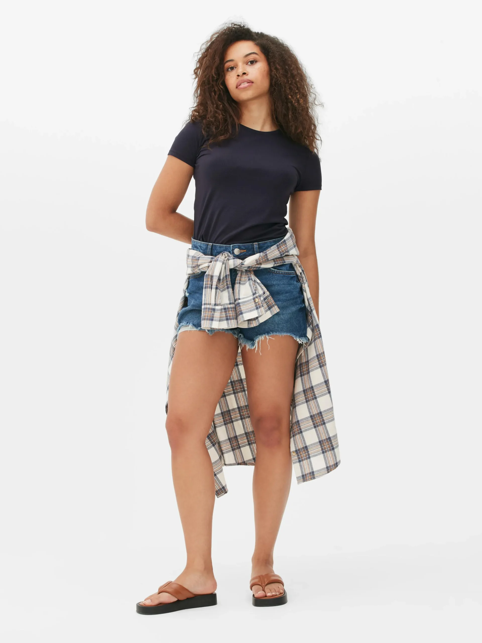 T-shirt Elástica Gola Redonda