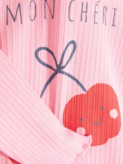 T-shirt Estampada Bainha Franzida