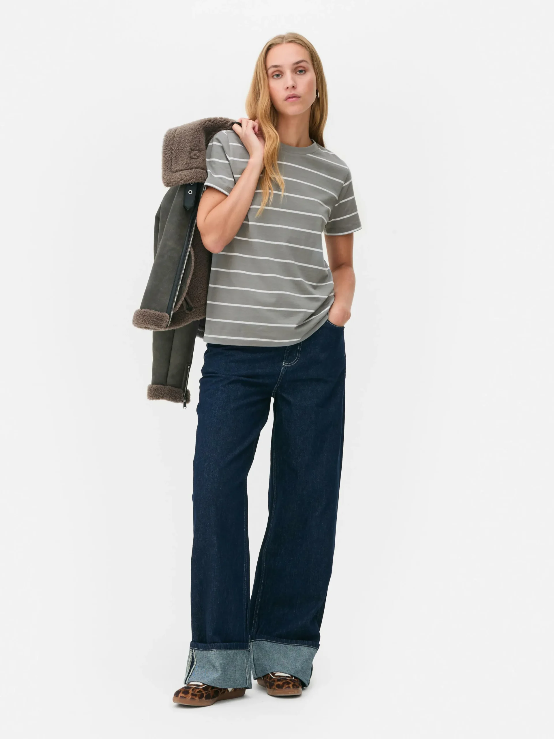 T-shirt Gola Redonda Riscas