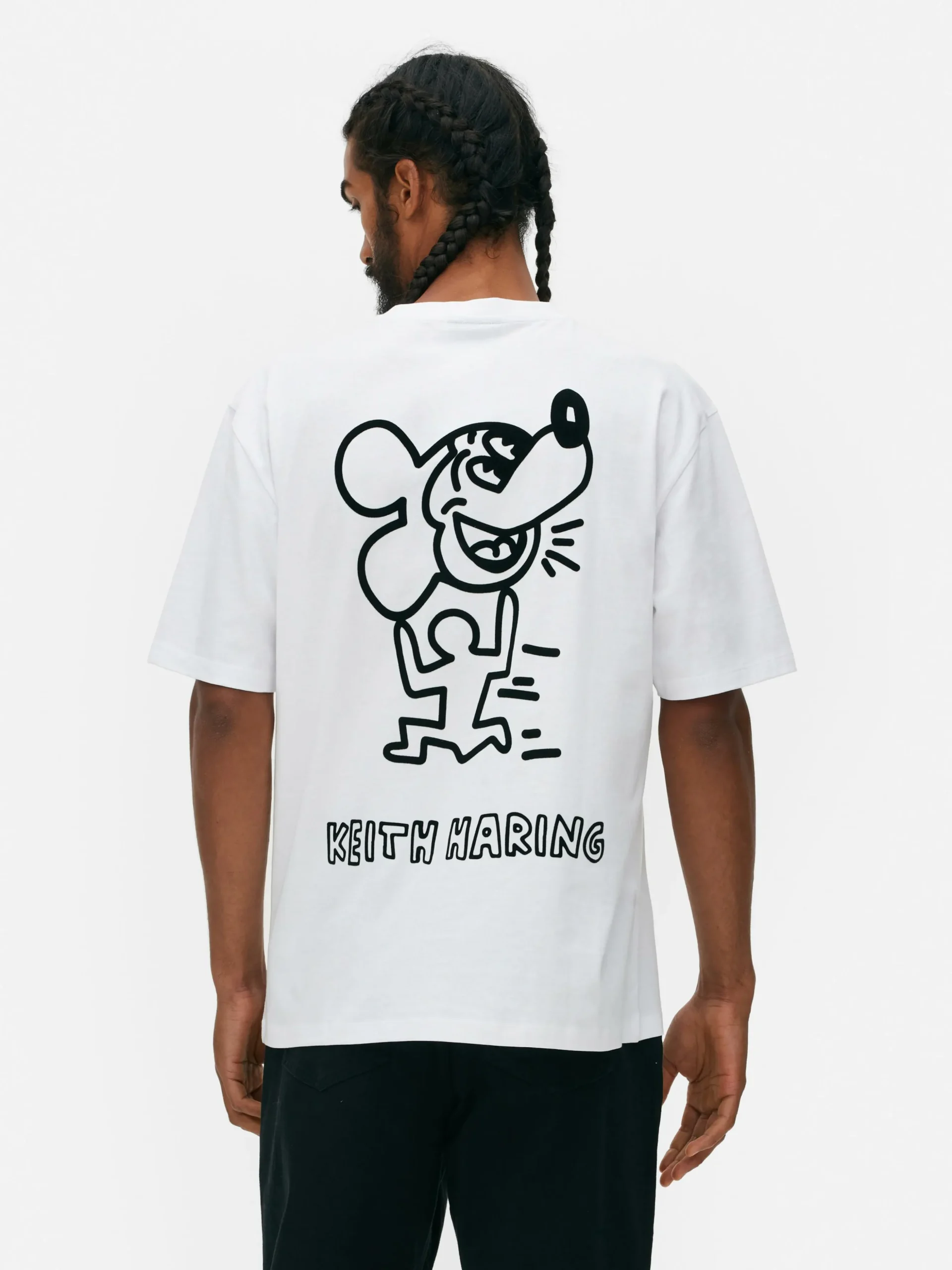 T-shirt Gráfica Disney Mickey Mouse X Keith Haring