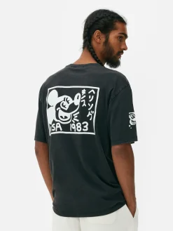T-shirt Lavagem ácida Disney Mickey X Keith Haring