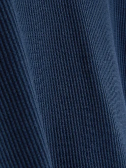 T-shirt Manga Comprida Padrão Waffle