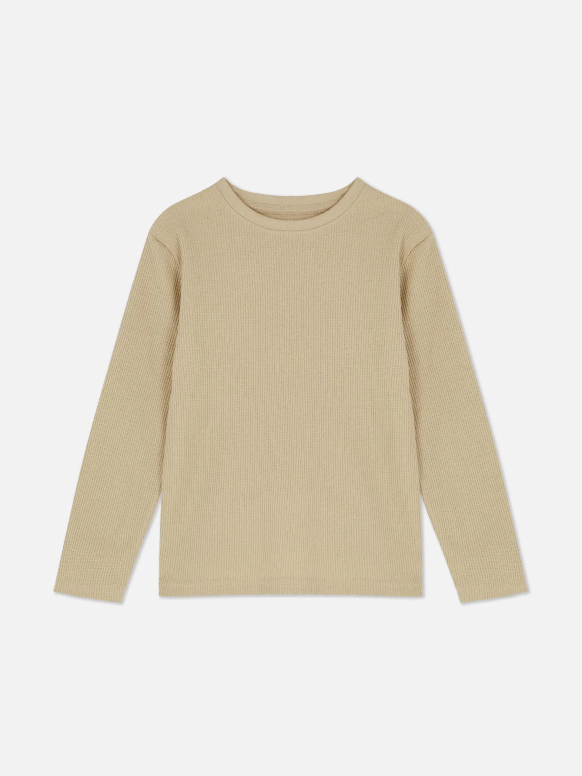 T-shirt Manga Comprida Padrão Waffle