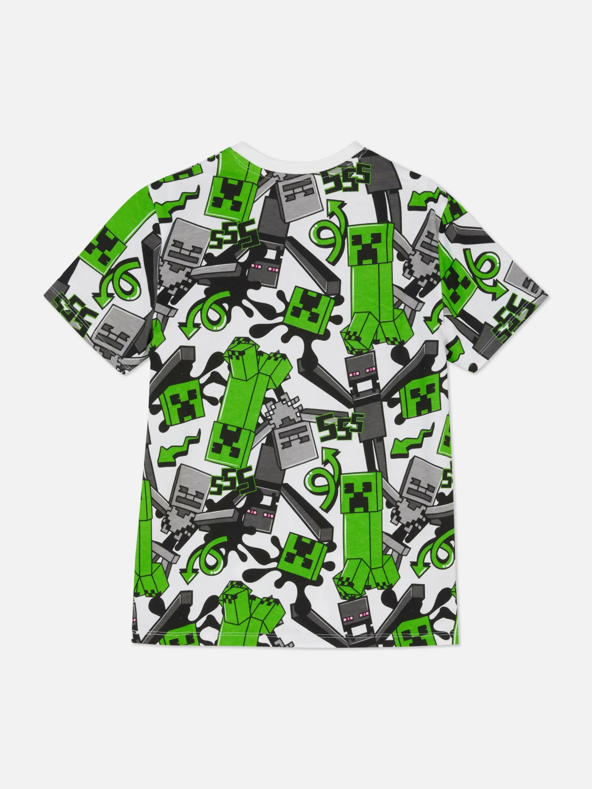 T-shirt Padrão Minecraft Creeper