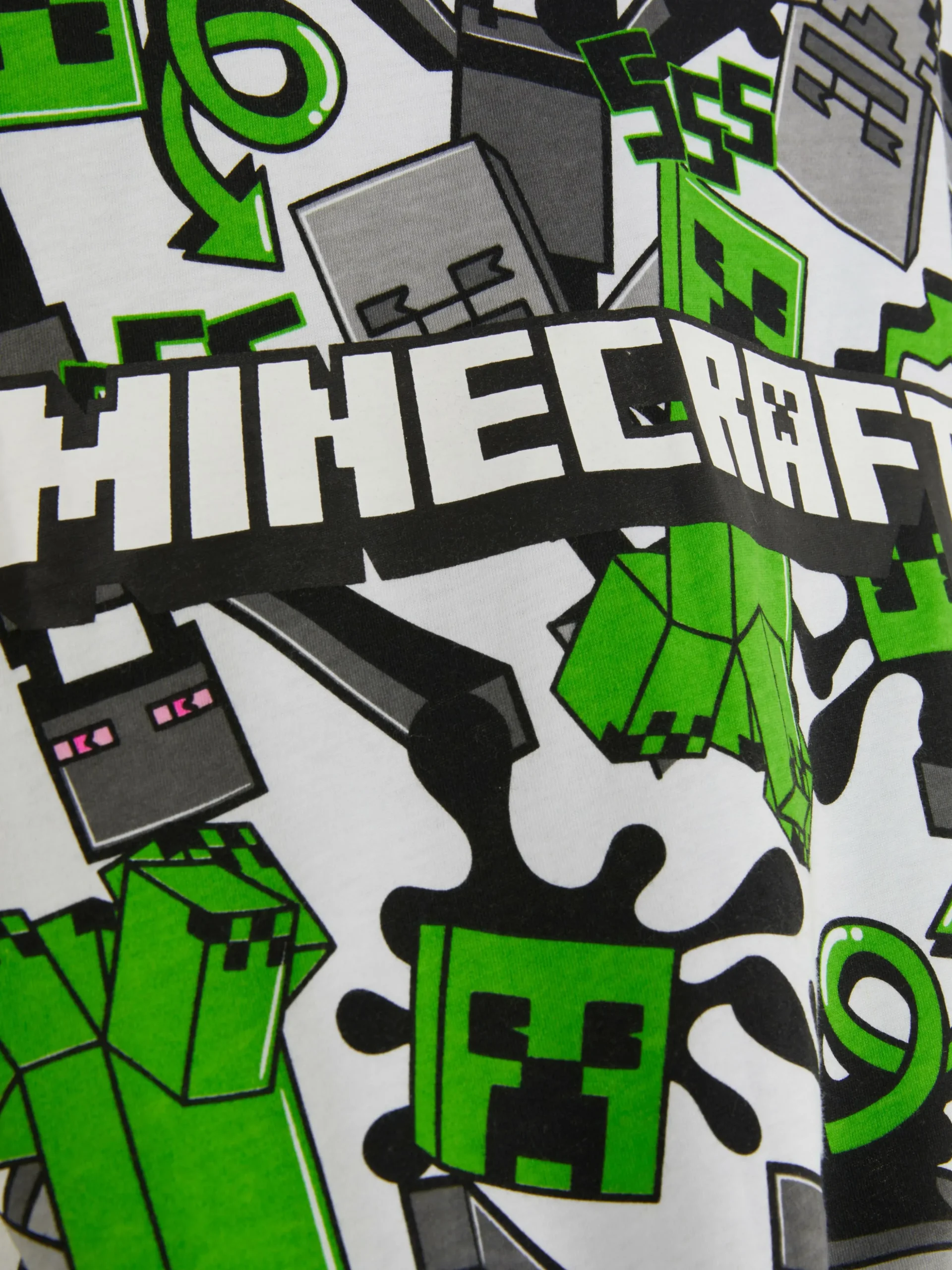 T-shirt Padrão Minecraft Creeper