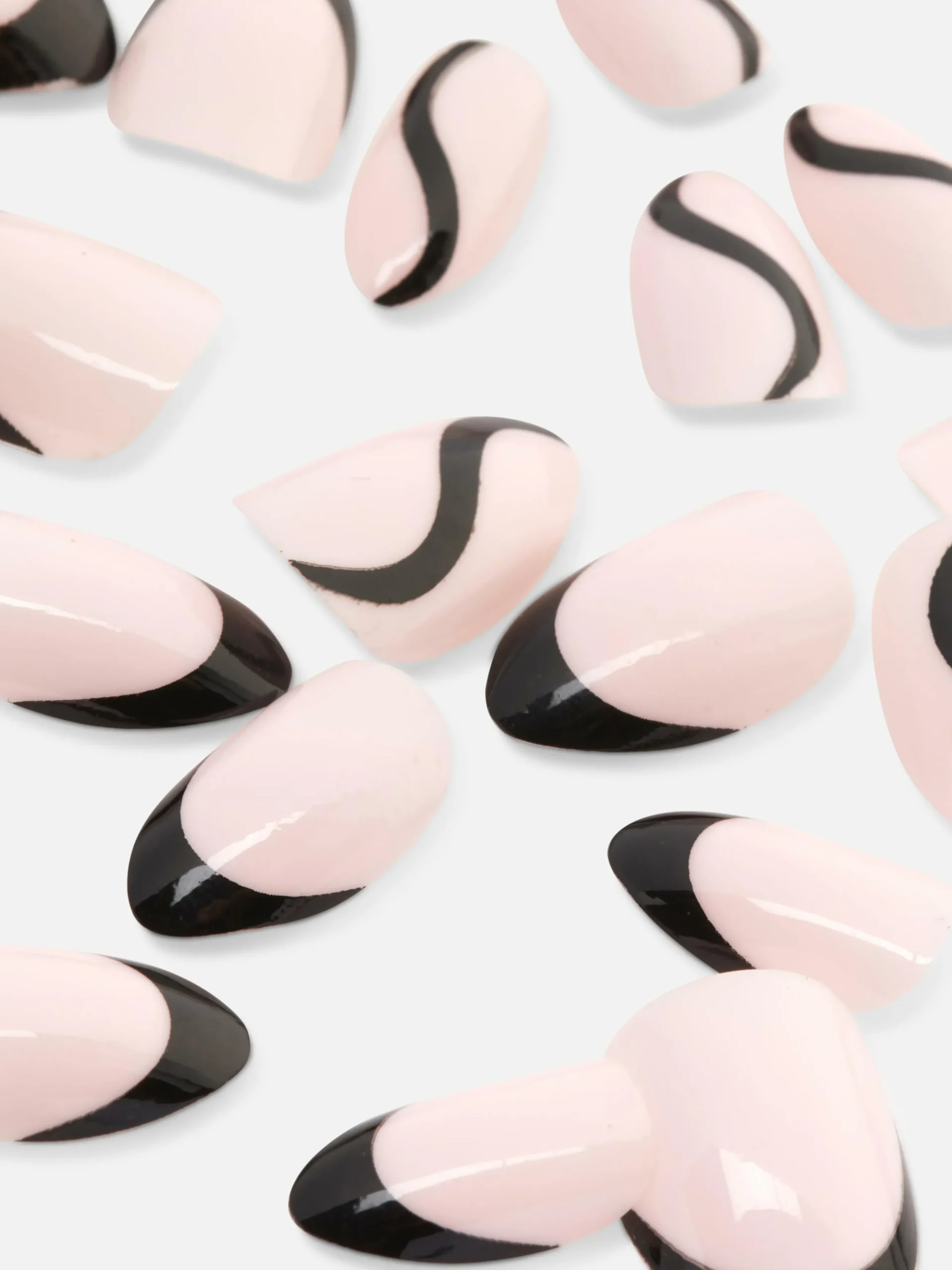 Unhas Postiças Amêndoa Ponta Contrastante Brilho PS...