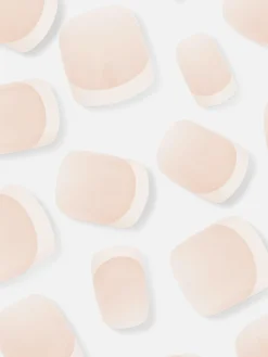 Unhas Postiças Brilho Ponta Francesa Quadrada PS...