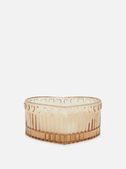 Vela Em Base Estriada Forma Coração