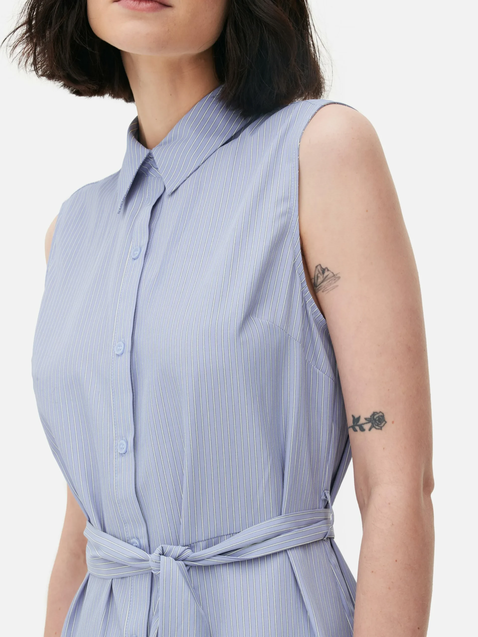 Vestido Camiseiro Midi S/ Mangas