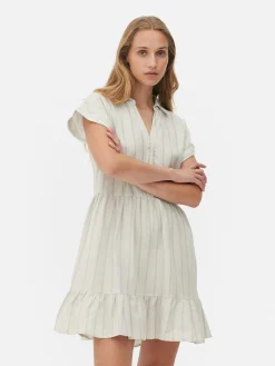 Vestido Camiseiro Mini Manga Curta