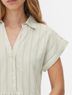 Vestido Camiseiro Mini Manga Curta