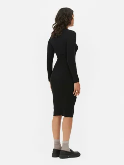 Vestido Camisola Gola Redonda Manga Comprida