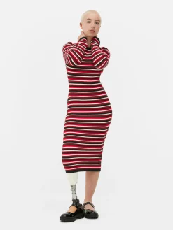 Vestido Camisola Gola Redonda Manga Comprida